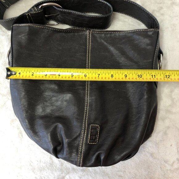 LOUENHIDE Dark Chocolate Brown Vegan Leather Bucket Bag Purse - Picture 11 of 13